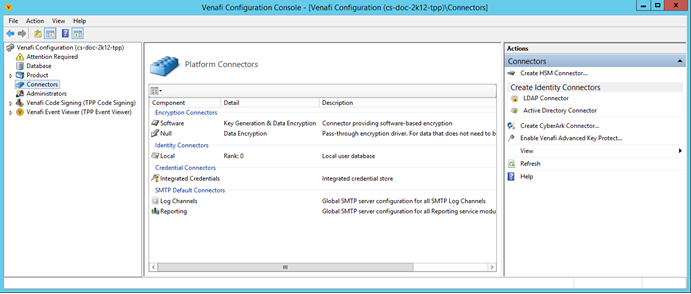 Node Conectors Connectors configuration