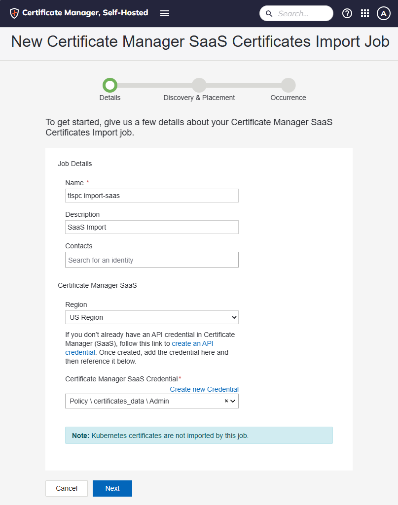 Importing Certificate Manager - SaaS certificates into Certificate ...