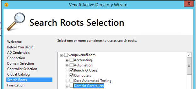 Search Roots Selection