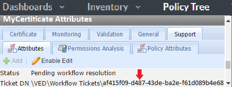 Location of Workflow ticket GUID in the UI