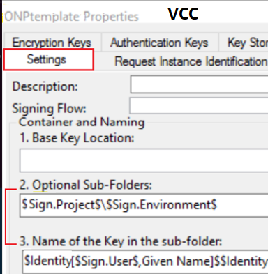Template Settings tab shows folder for Certificate object