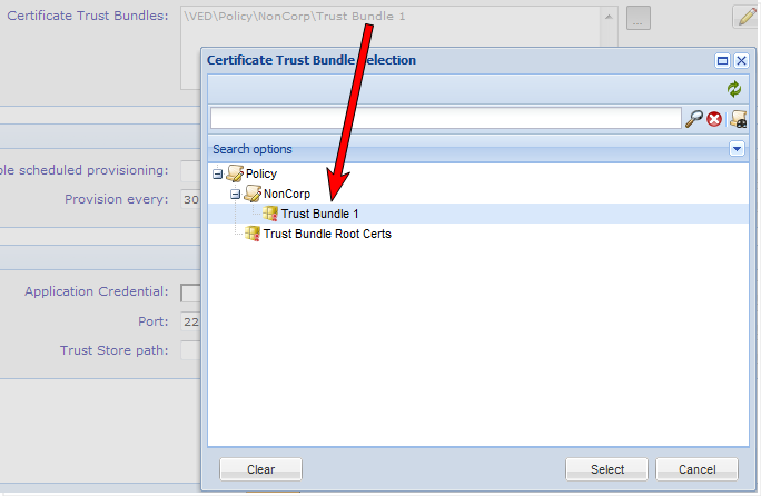 Adding a trust bundle to a trust store