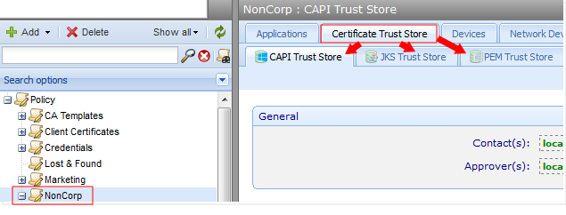 Adding a trust bundle to a trust store