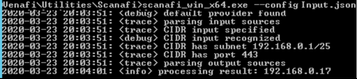 Scanafi importing certificates to a policy folder